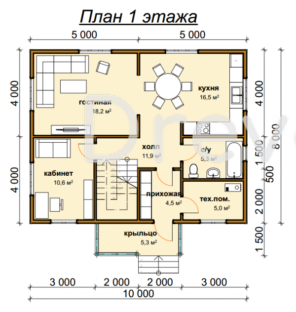 ДБ-168. Дом из бруса 149 м.кв. (Фото 4)